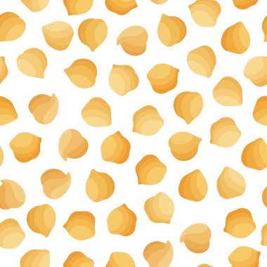 Nohut taşıyıcı karikatür şablon çiftçi pazarı tasarımı, etiketleme ve paketleme için kusursuz desen. Doğal enerji proteini organik süper gıda.