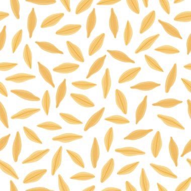 Çiftçi pazarı tasarımı, etiketleme ve paketleme şablonu için çavdar vektör karikatürü kusursuz desen. Doğal enerji proteini organik süper gıda.
