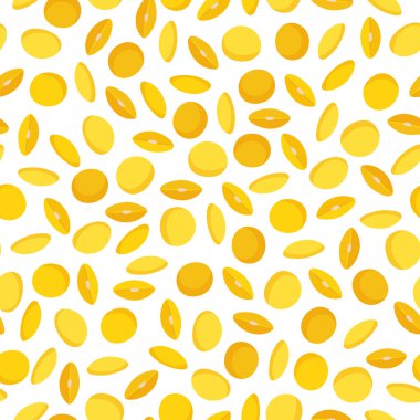 Sarı mercimek taşıyıcı karikatür şablon çiftçi pazarı tasarımı, etiketleme ve paketleme için kusursuz desen. Doğal enerji proteini organik süper gıda.