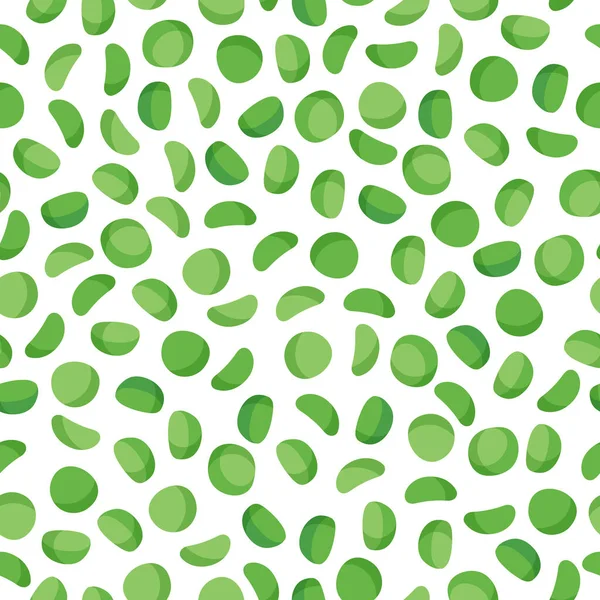 Groene Split Erwten Vector Cartoon Naadloos Patroon Voor Template Boer — Stockvector