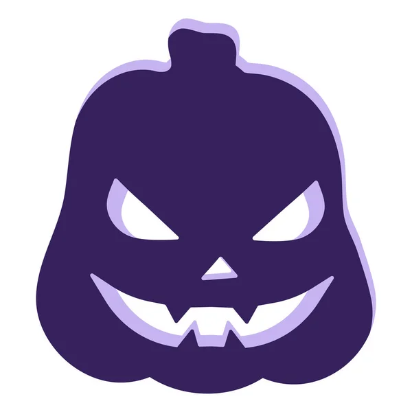 Halloween Jack Laterne Kürbis Mit Gruseligen Emotionen Traditionelles Halloween Symbol — Stockvektor