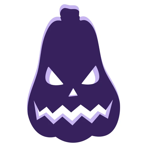 Halloween Jack Laterne Kürbis Mit Bösen Emotionen Traditionelles Halloween Symbol — Stockvektor
