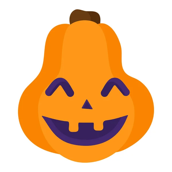 Halloween Jack Lantern Cute Orange Pumpkin Traditional Holiday Decoration Symbol — Stock Vector
