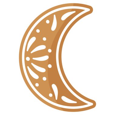 Beyaz kremayla kaplı Noel bayramında zencefilli kurabiye. Mutlu Noeller ve mutlu yıllar konsepti.