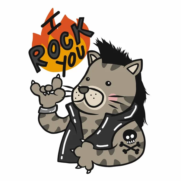 Seni sallıyorum, tekir kedi çizgi film çizimi.