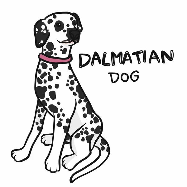 达尔马提亚犬卡通矢量图解 — 图库矢量图片