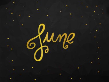 Siyah arkaplanda bir Haziran illüstrasyonu