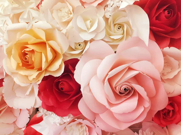 Red Pink Roses Background — Stock Photo, Image