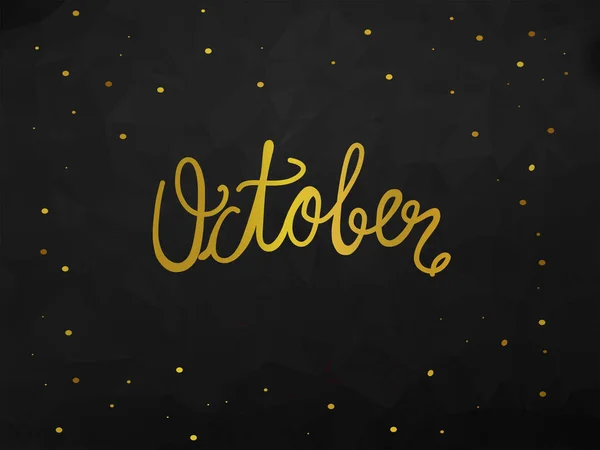 Illustration October Black Background — Stock Photo, Image