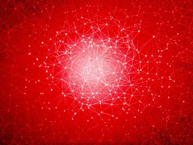 Izgaraya beyaz noktalar bağlanmış soyut kırmızı duvar kağıdı