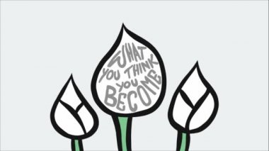 Harf olduğunu sandığın karikatür çiçekleri.