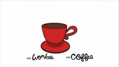 Kahvesiz kırmızı bardak. Yazılı harf ve buhar yok.