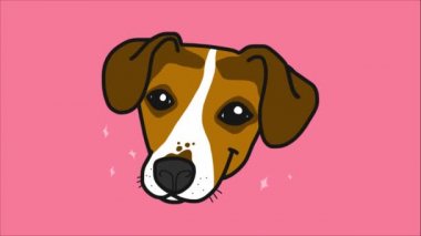 Animasyon yıldızlı şirin bir çizgi film köpeği.