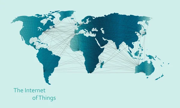 A internet das coisas. Ilustração vetorial. Modelo de infográfico moderno —  Vetores de Stock