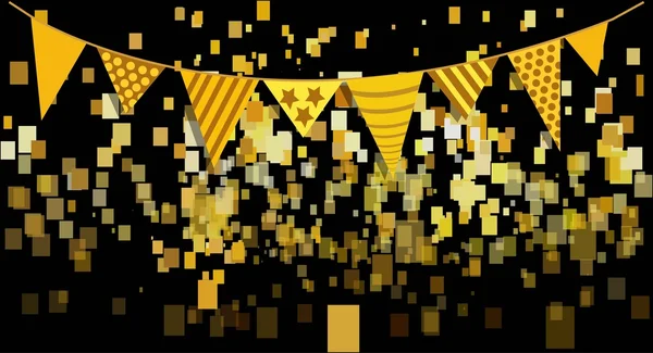 Eleganter Party-Hintergrund mit Fahnen und Konfetti-Vektorillustration. Folge 10 Stockvektor