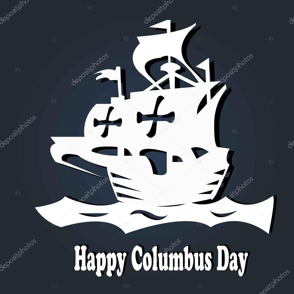 Columbus day poster. Eps10 vector illustration