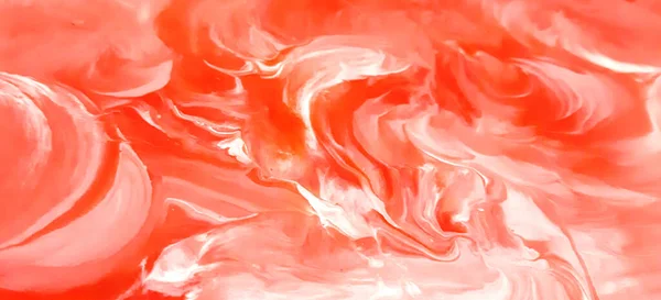 Akrilik dökülen bir tablo. Pembe akışkan sanat geçmişi olan klasik soyut bir model. Kırmızı duvar kağıdı. Modern çağdaş sanat. Poster tasarımı.