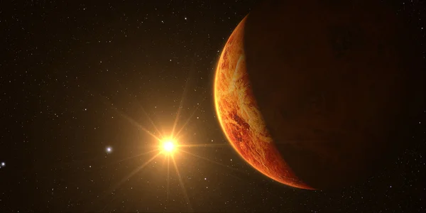 3D render Venüs gezegeni