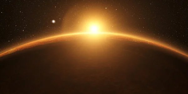 Venus. Cinematic and very realistic sunrise — Stock Photo, Image