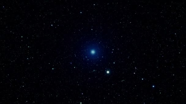 Взрывающаяся звезда в космосе — стоковое видео