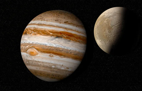 木星和月亮 — 图库照片
