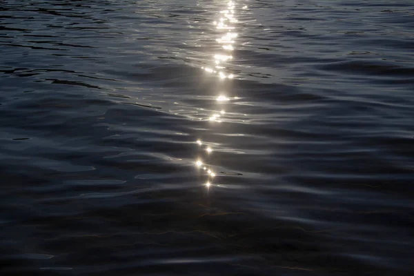 Deslumbramiento Del Sol Agua Textura Superficie Lago —  Fotos de Stock