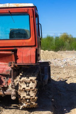 Eski buldozer. Arka plan