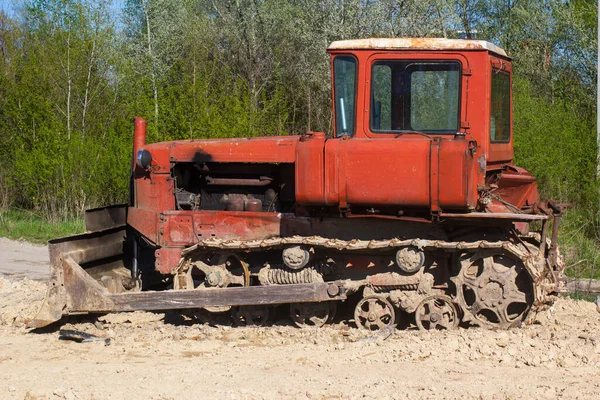 Old Bulldozer Side View — Stock Photo, Image
