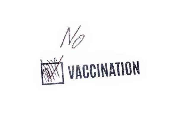 Vaccination Negative Answer Questionnaire Concept Vaccinated Waiting Vaccine — Fotografia de Stock