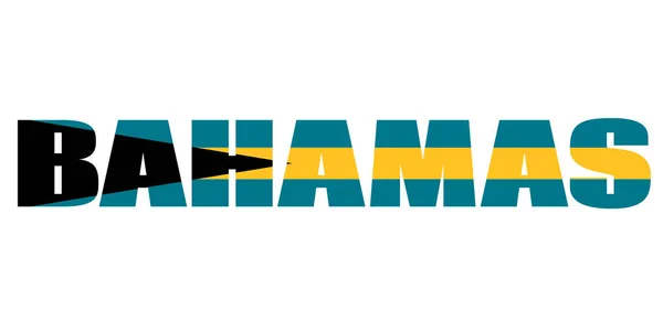 Kata Bahama Dalam Warna Bendera Bahama Nama Desa Latar Belakang Stok Gambar