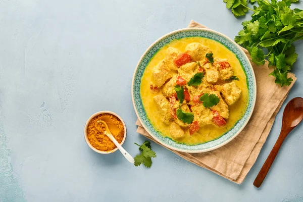 Chicken Tikka Masala Traditionelle Indische Küche Mit Curry Und Zutaten — Stockfoto