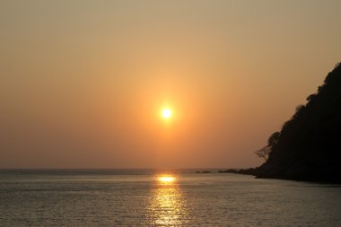 gün batımında andaman Denizi