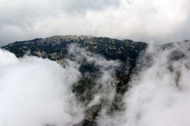 Dağ tahtalı ve bulutlar