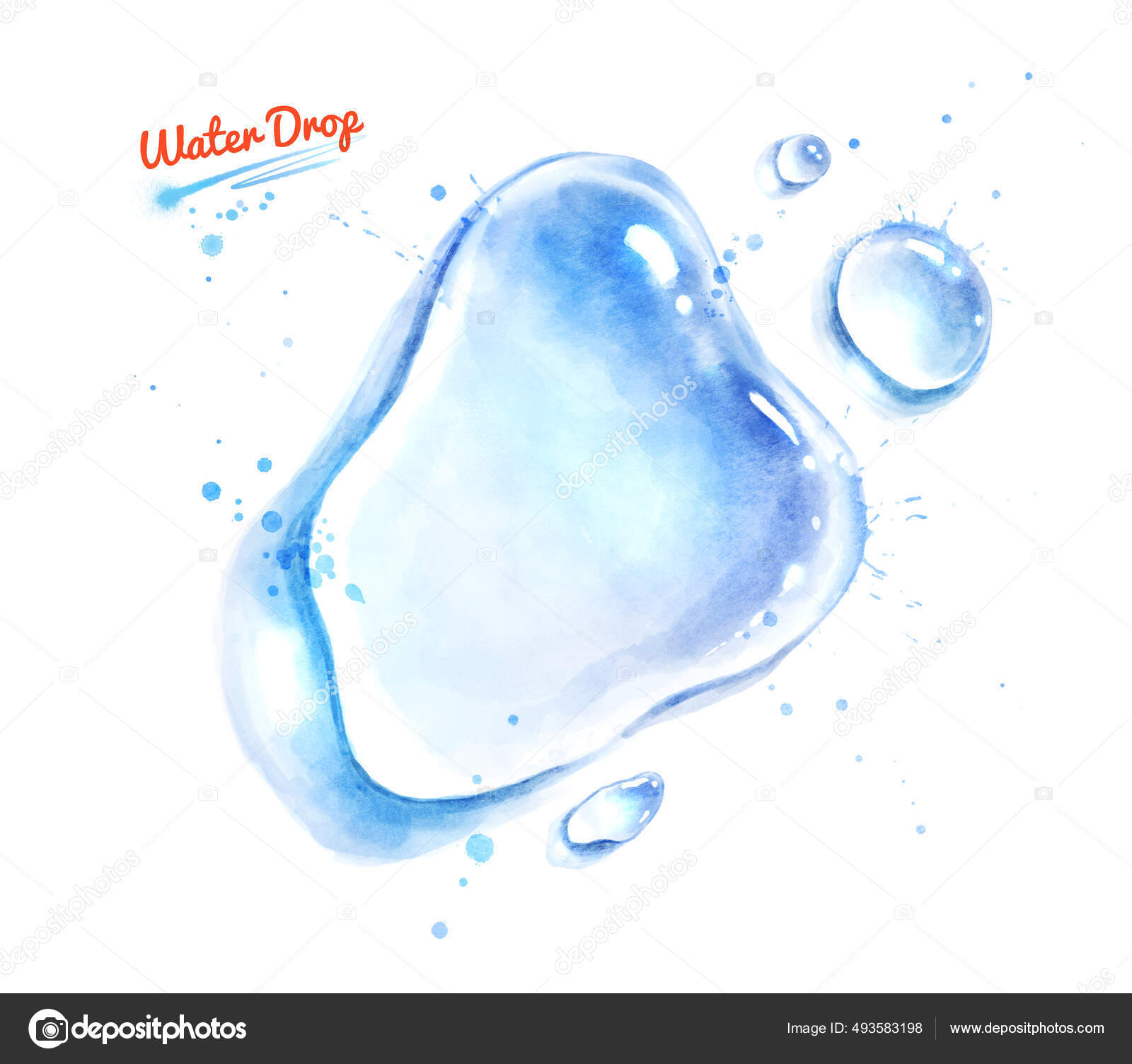 纯净水水彩画 图库照片 C Sonya Illustration