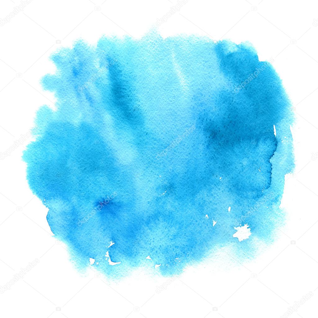 Blue watercolor spot. — Stock Photo © Sonya_illustration #53362357