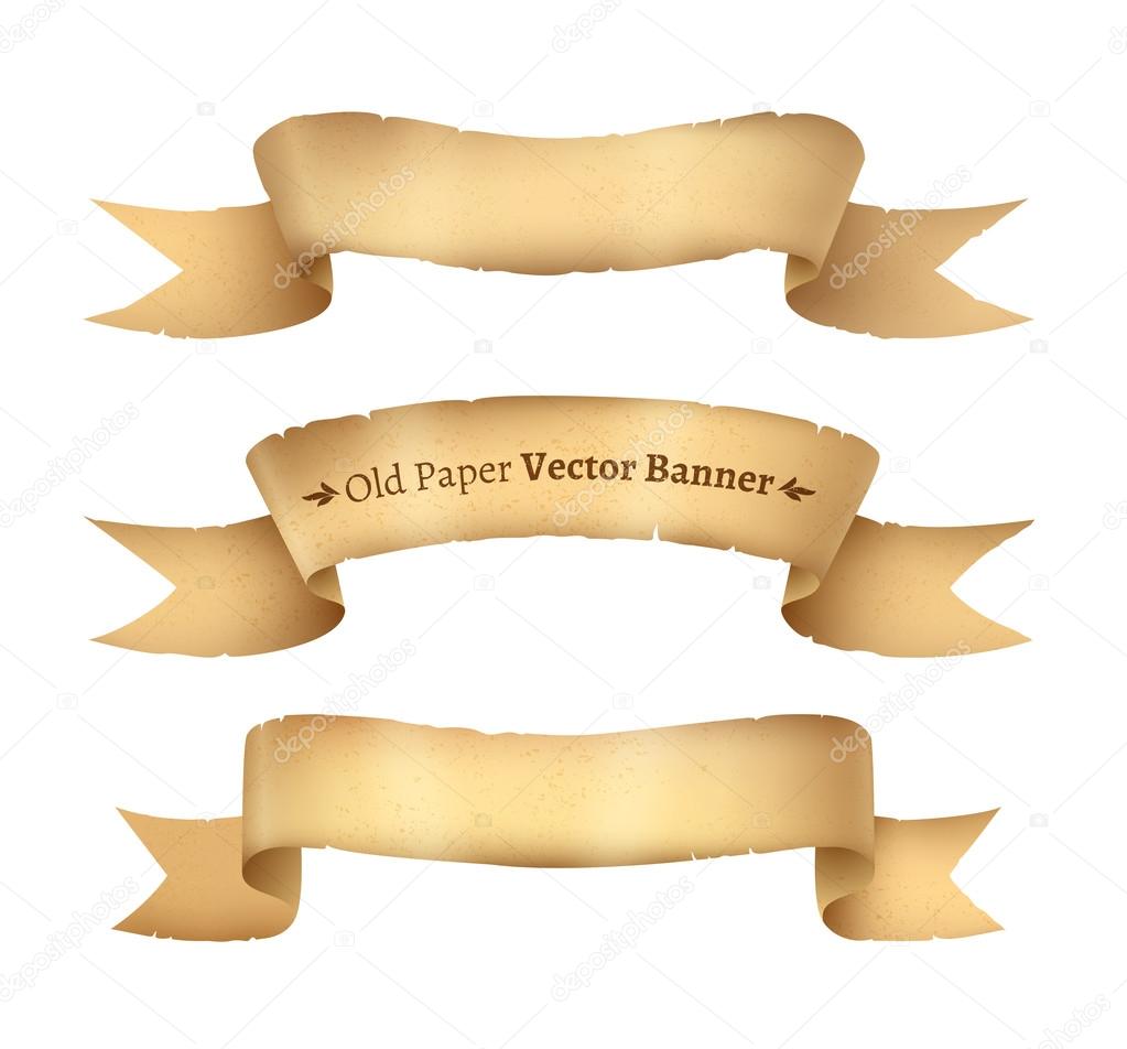 Vintage paper ribbons banners — Stock Vector © Sonya_illustration #64581647