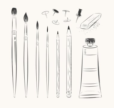 Set of art tools