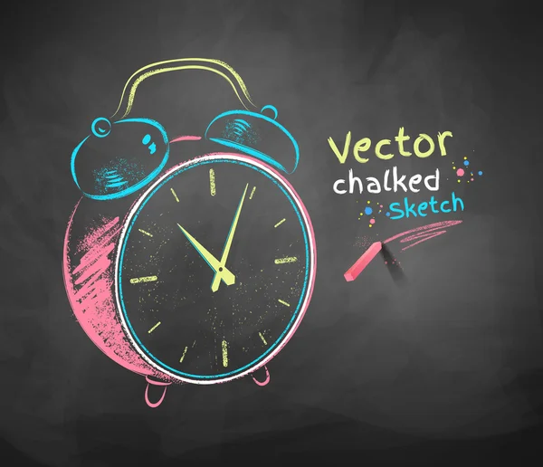 chalkboard 3d clock drawing