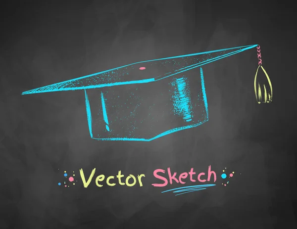Chalk drawn mortarboard. Royalty Free Stock Vectors