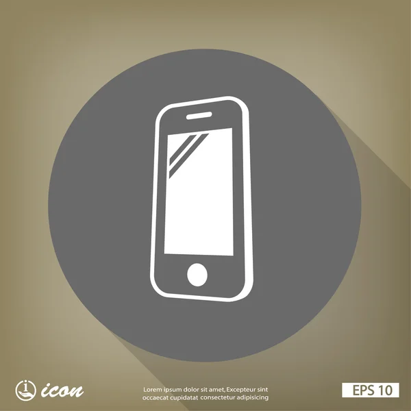 Icona del design piatto del telefono cellulare — Vettoriale Stock