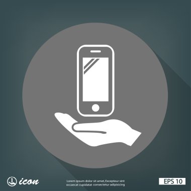 El ile hareket eden telefon simgesi