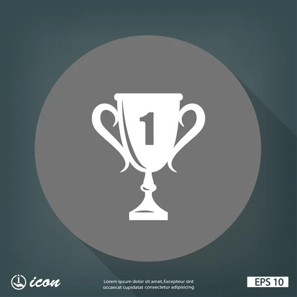 Champions cup platte ontwerp pictogram — Stockvector