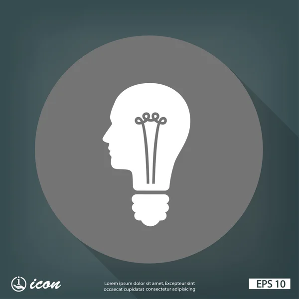 Icône concept ampoule — Image vectorielle