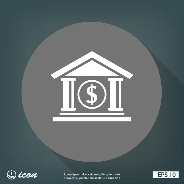 Bank flat design icon — Stock Vector