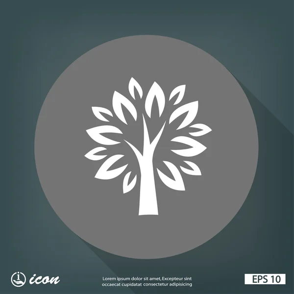 Tree platt design ikon — Stock vektor