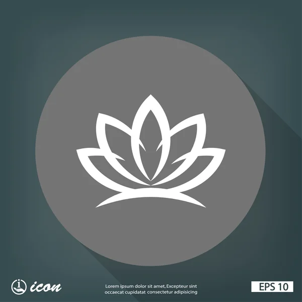 Lotus flache Design-Ikone — Stockvektor