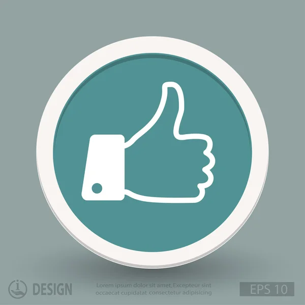Like flat design icon — Stock Vector