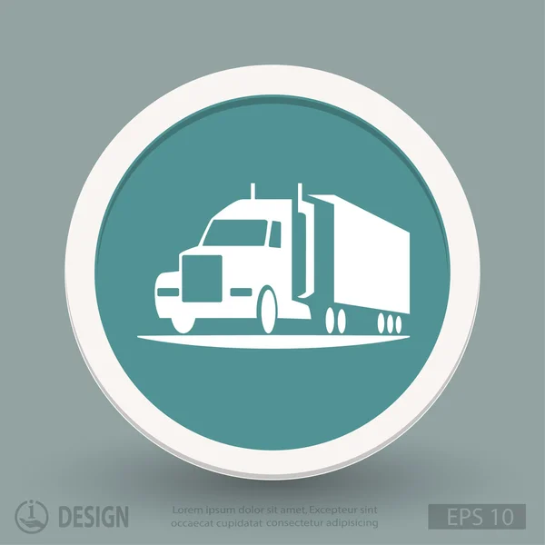 LKW flache Design-Ikone — Stockvektor