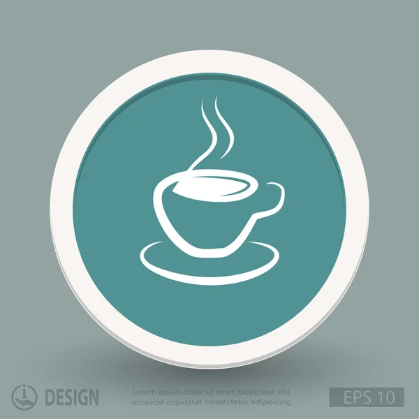 Cup flat design icon — Stock Vector