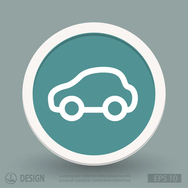 Pictografía del icono del coche — Vector de stock